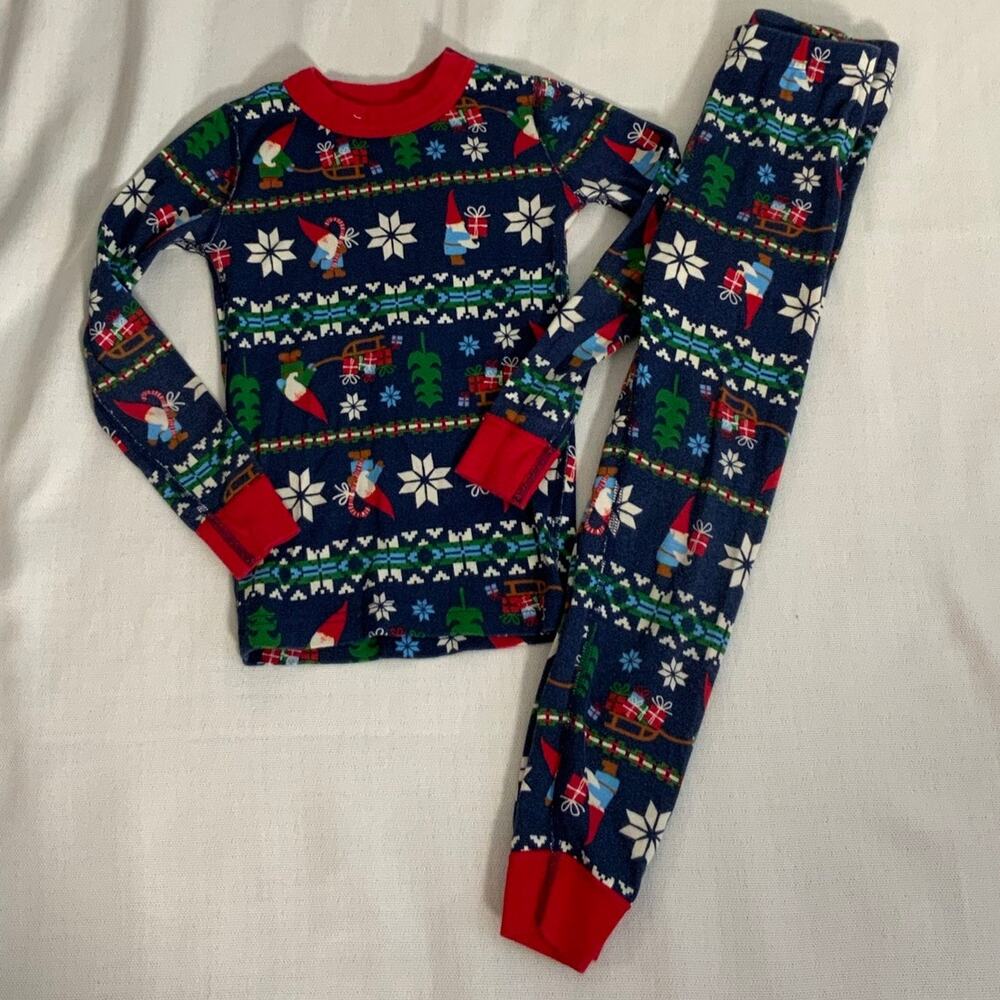 Hanna Andersson Christmas Fair isle pajamas size 6-7